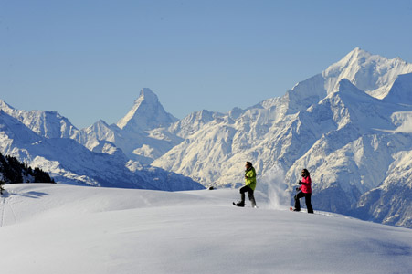 Aletsch Arena, Schneeschuhwandern.