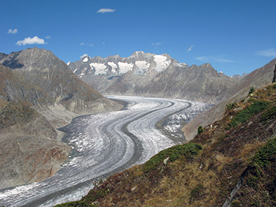 Riederalp il ghiacciaio dell'Aletsch.