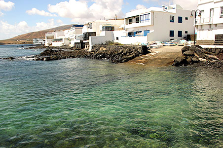 Lannzarote nord est. Arrieta, case di pescatori.