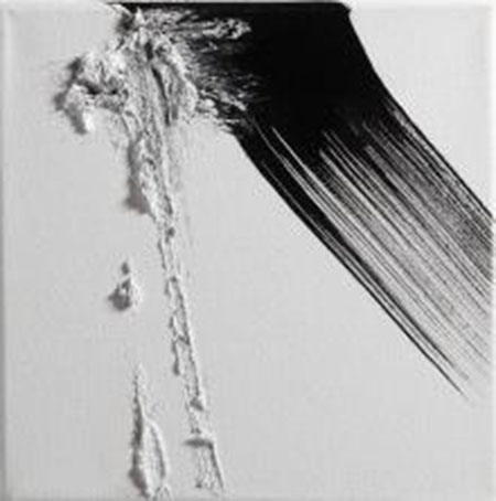 Arte Alessandra Angelini, Serie Accenti, 2014, tempera preparata dall’artista su tela e pasta materica, cm 20x20 (1)