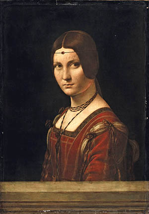 0 300 ARTE  ID 156. Leonardo da Vinci Ritratto di dama (La Belle Ferronnière) LOUVRE