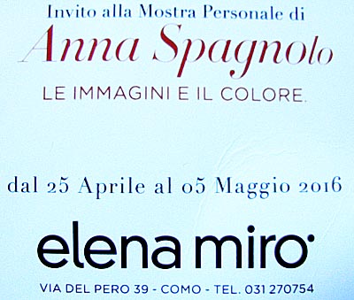 ANNA SPAGNOLO MOSTRA 400 2016 APRILE