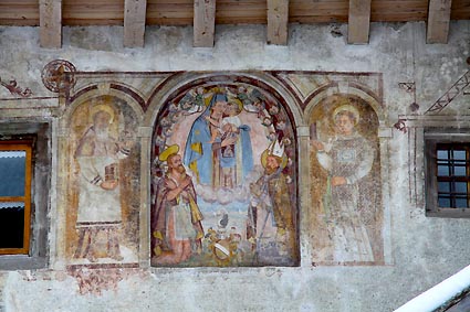 Trentino Affresco della Casa delle Regole Canale d'Agordo