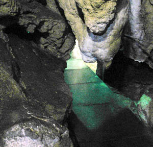 Osteno Grotte di Rescia rocce verdi